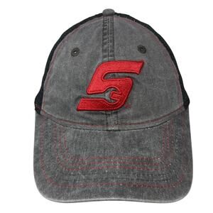 Snap-on Snapback Trucker Hat Gray One Size Adjustable Embroidered Mesh Back